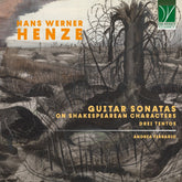 the album cover for Andrea Ferrario - Hans Werner Henze: Sonatas on Shakespearean Characters, Drei Tentos