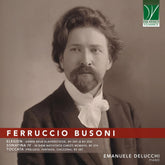 the album cover for Emanuele Delucchi - Busoni: Elegien, Sonatina Iv, Toccata