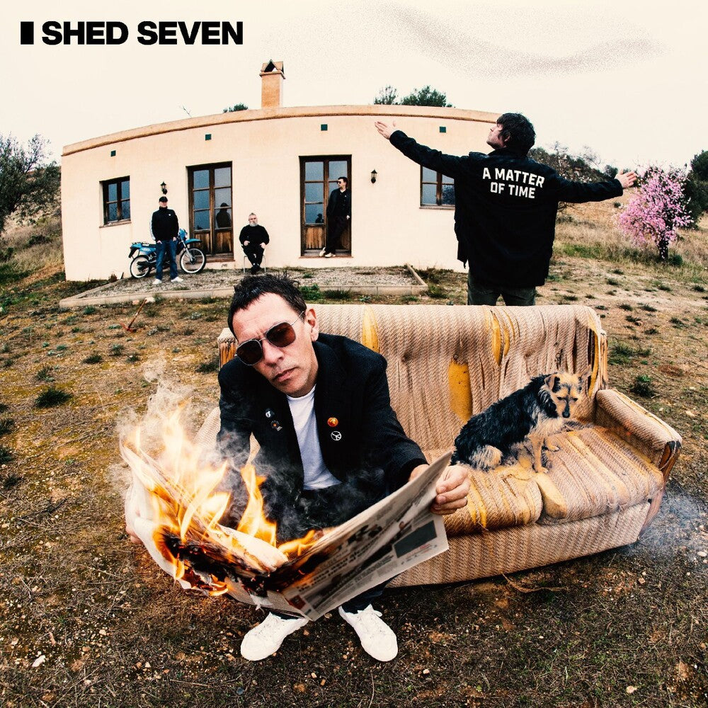 the album cover for Shed Seven - Matter Of Time - Black/Red Marble (Blk) [Colored Vinyl]