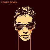 the album cover for Shed Seven - Liquid Gold - Red/Black Marble (Blk) [Colored Vinyl] (Red)
