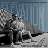 the album cover for Benyamin Nuss - Elevation - Concertos For Harmonica & Piano