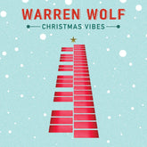 the album cover for Warren Wolf - Christmas Vibes - Candy Cane Vinyl [Colored Vinyl]