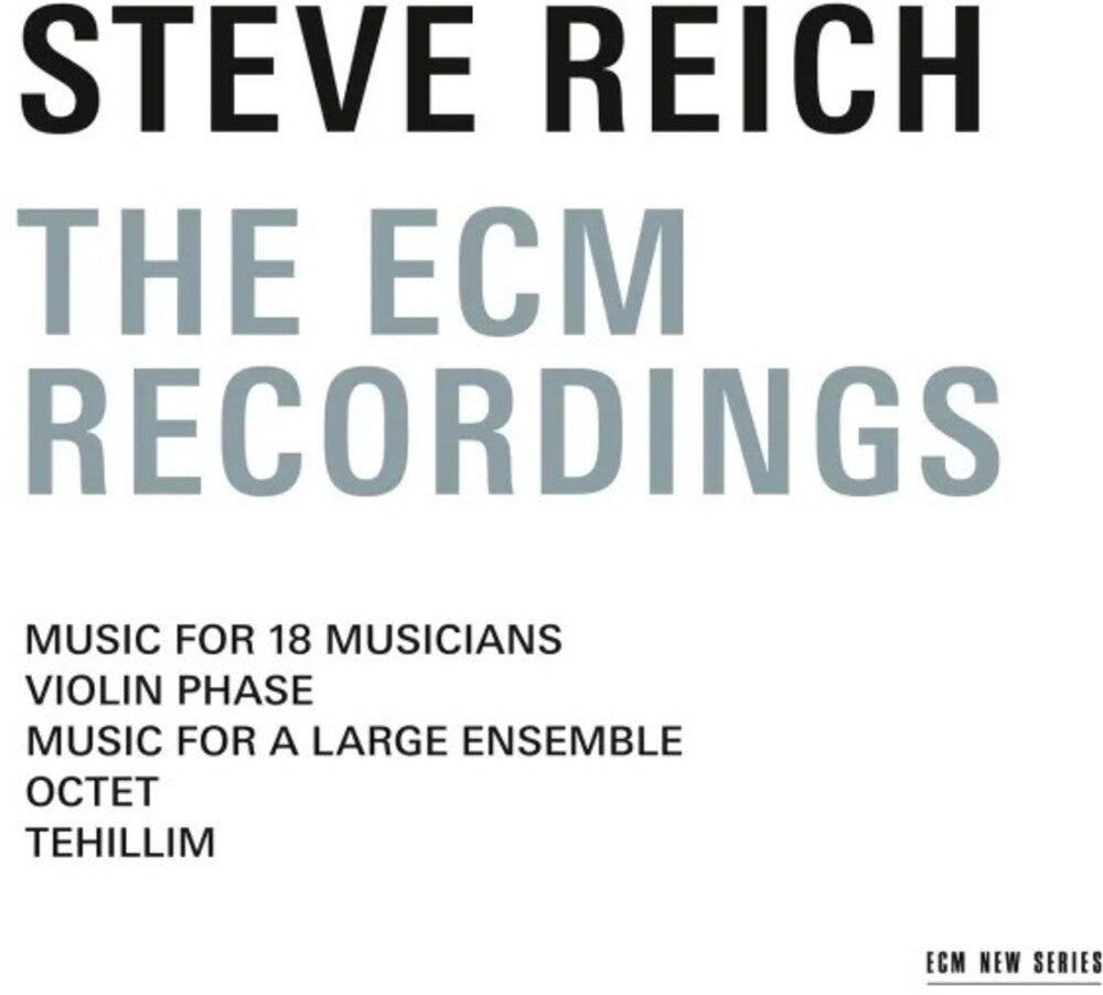 the album cover for Steve Reich - Recordings On Ecm