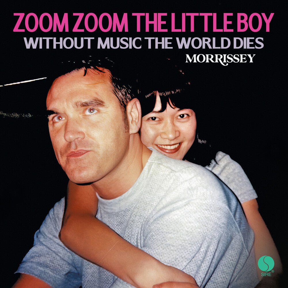 the album cover for Morrissey - Zoom Zoom The Little Boy / Without Music The World