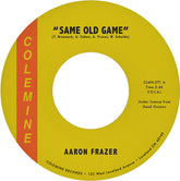 the album cover for Aaron Frazer - Same Old Game / Let Your Love Grow