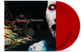 the album cover for Marilyn Manson - Antichrist Superstar - 30th Anniversary Edition [Iridescent Red with Gold Swirl]