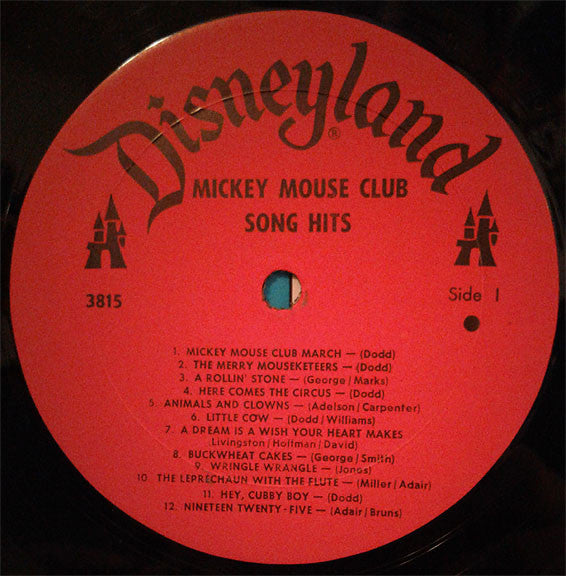 Various : Mickey Mouse Club Song Hits (LP, Comp)