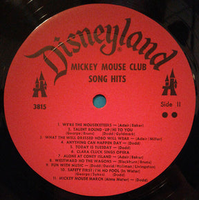 Various : Mickey Mouse Club Song Hits (LP, Comp)