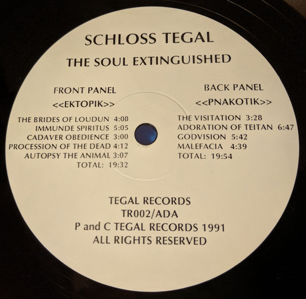 Schloss Tegal : The Soul Extinguished (LP, Album, Ltd)