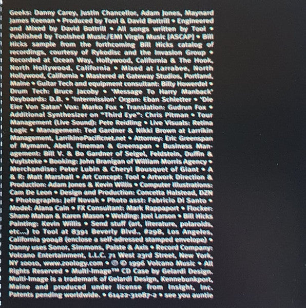 Tool (2) : Ænima (CD, Album, Club, Mul)
