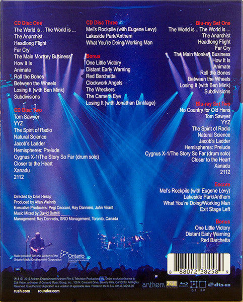 Rush : R40 Live (3xCD, Album + Blu-ray, Multichannel, 5.1)