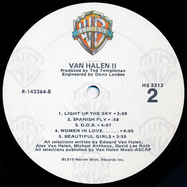Van Halen : Van Halen II (LP, Album, Club, RE, RCA)