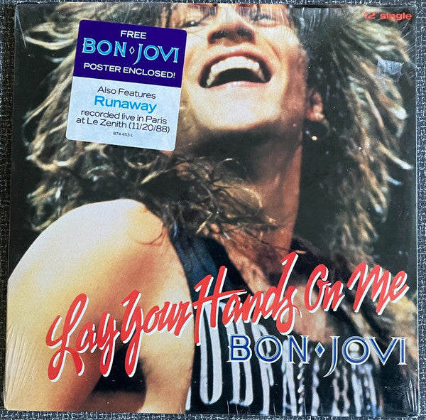 Bon Jovi : Lay Your Hands On Me (12", Maxi, Ltd, DMM)