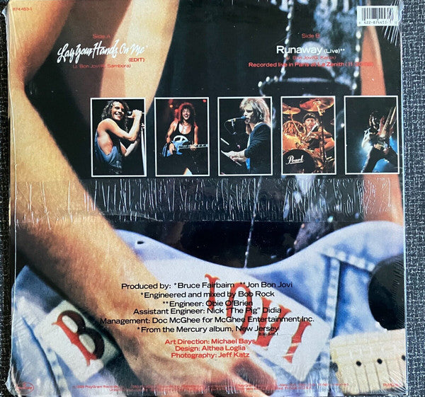 Bon Jovi : Lay Your Hands On Me (12", Maxi, Ltd, DMM)