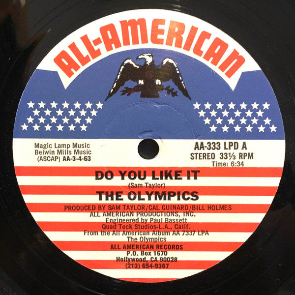 The Olympics (6) : Do You Like It / Spirit (Come Get Your Spirit) (12", Single)