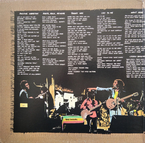 Bob Marley & The Wailers : Rastaman Vibration (LP, Album, Gat)