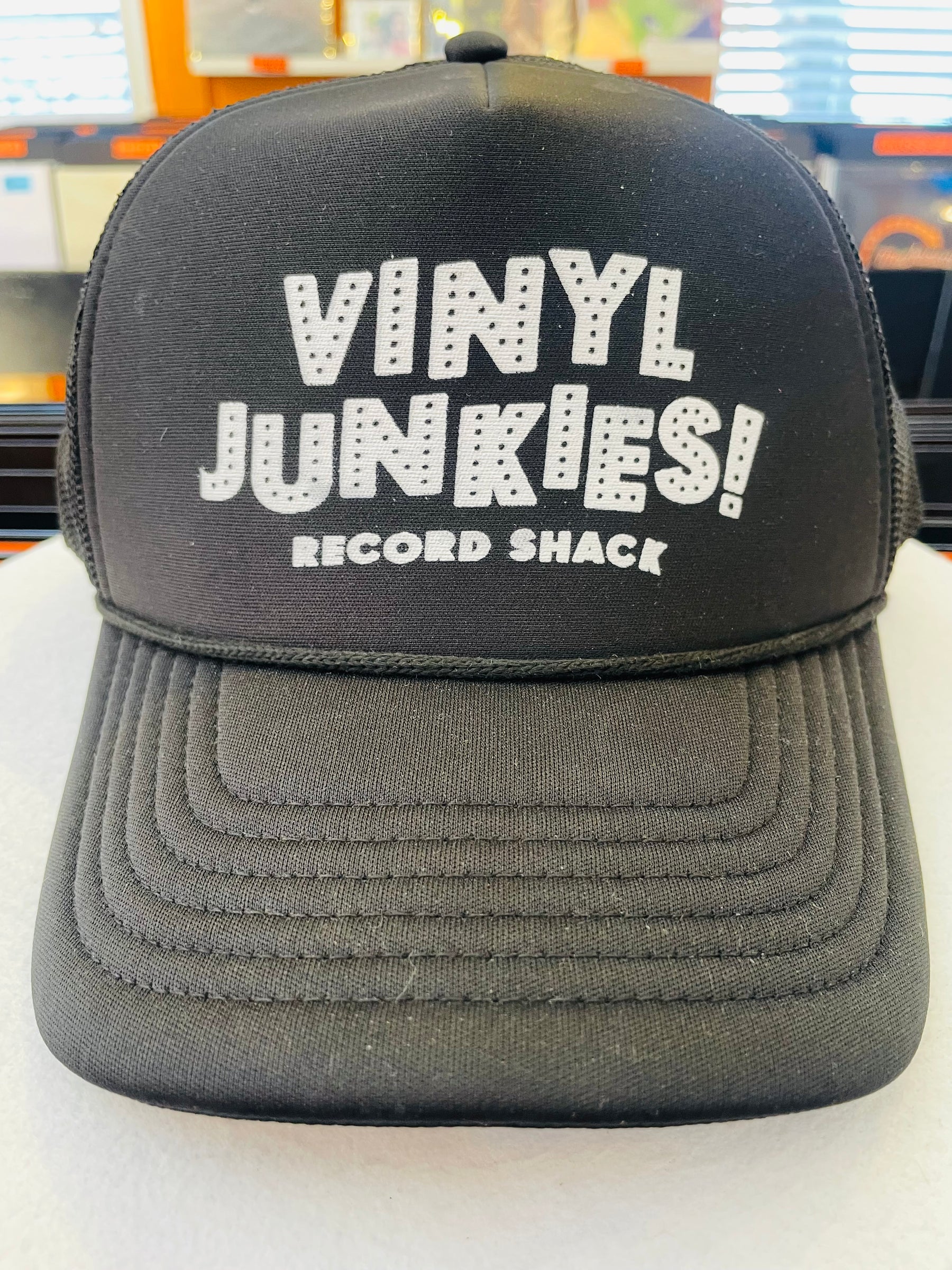 Vinyl Junkies Trucker Hat - VJ Logo Black