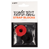 Ernie Ball - Strap Blocks - Red and Black - 4 Pack