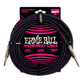 Ernie Ball - Braided Instrument Cable Straight/Straight 25ft - Purple/Black