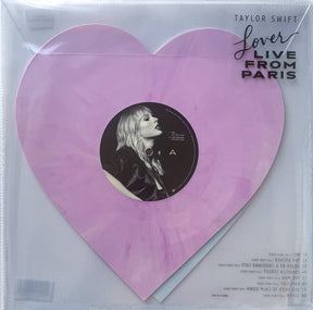 Taylor Swift – Lover (Live From Paris) 2LP (Used Vinyl, Heart Shaped, Pink Marbled & Baby Blue Marbled Vinyl)