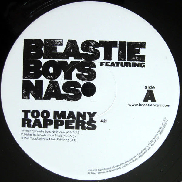 Beastie Boys - Too Many Rappers 12" Single