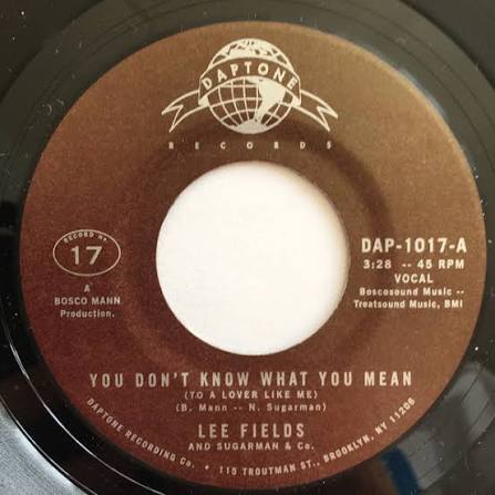 Lee Fields - Could Have Been/ You Don't Know What You Mean 7"