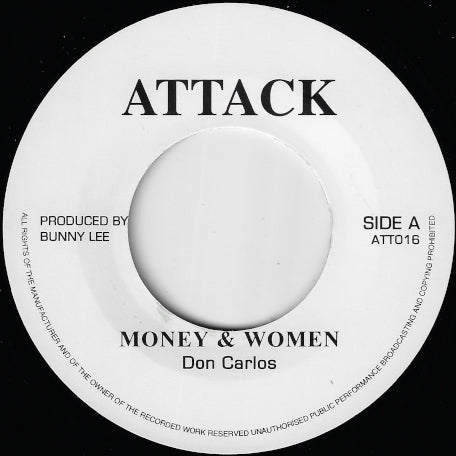 Don Carlos - Money & Women b/w King Tubby 7"