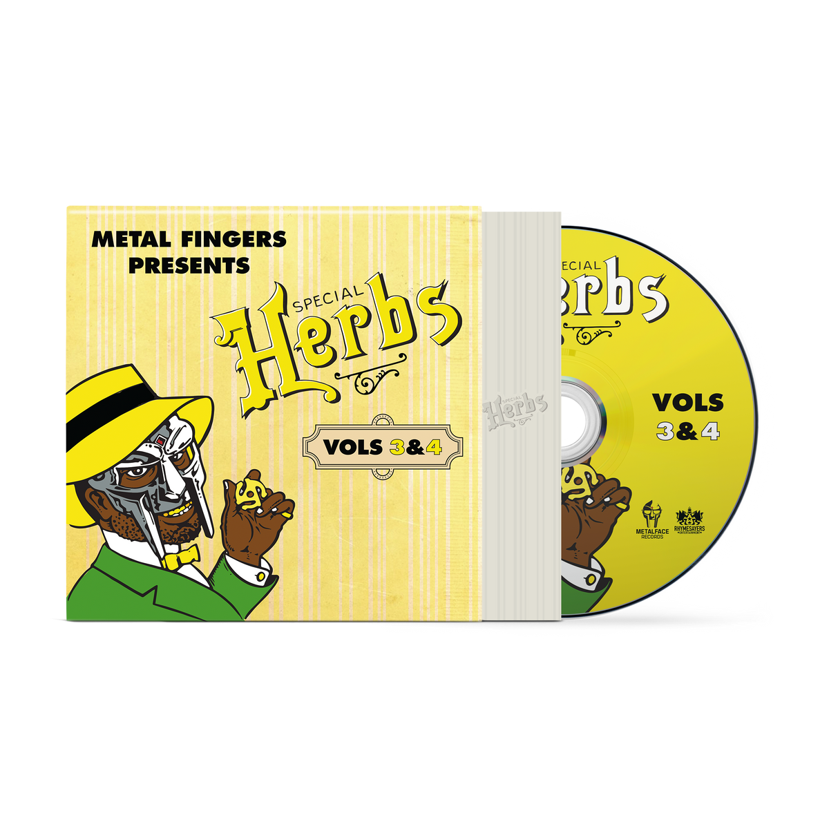 MF DOOM - Metal Fingers Presents: Special Herbs Vol. 3 & 4 CD (Lemon Yellow) (Preorder: Ships September 5, 2025)