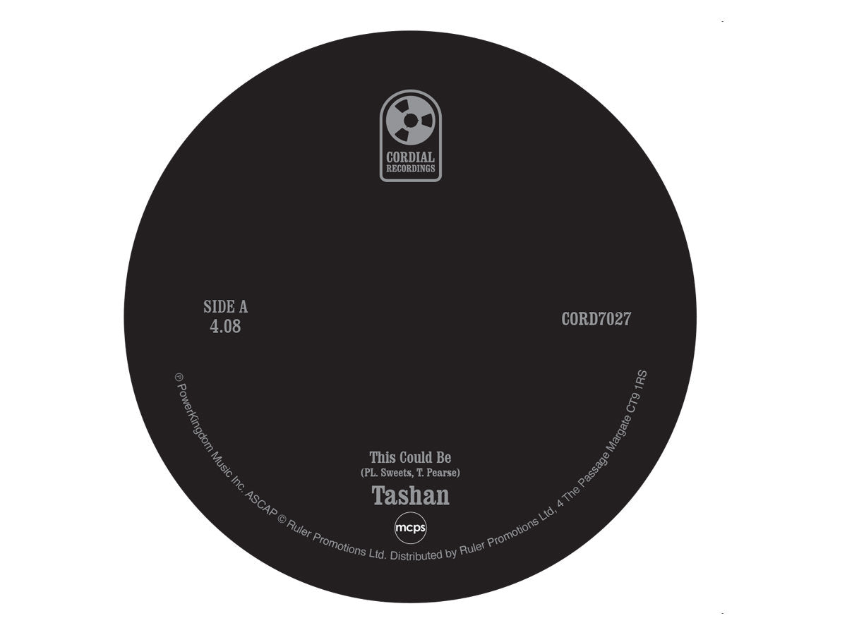Tashan - This Could Be b/w After Hours 7" (UK Pressing, Cordial Recordings)