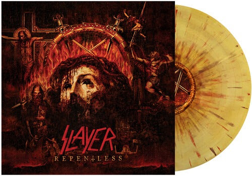 Slayer - Repentless LP (Indie Exclusive Beer Mustard Swirl w/ Red & Brown Splatter)