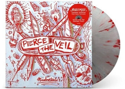 Pierce The Veil - Misadventures LP (Indie Exclusive Silver w/ Red Splatter Vinyl)