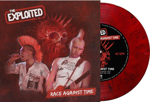The Exploited - Race Against Time b/w Sex & Violence 7" (Red Marble Vinyl)