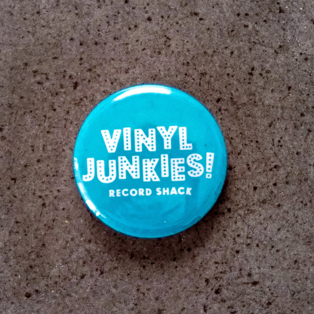 Vinyl Junkies 1" Button - Blue