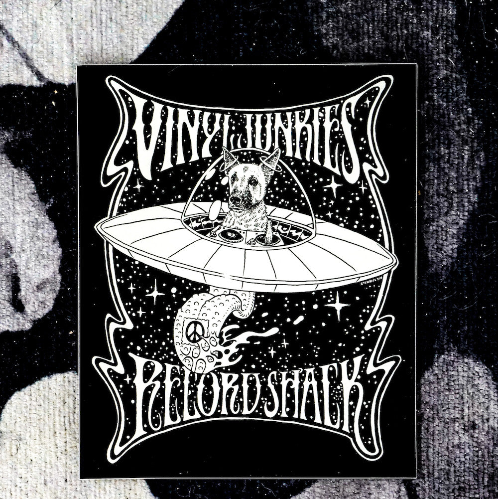 Vinyl Junkies 3" x 4" Sticker - Buddy in Space