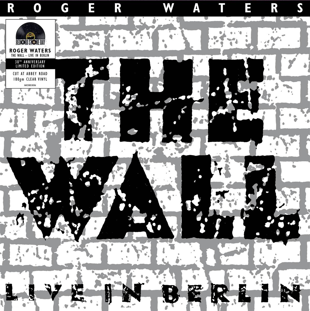 Roger Waters - The Wall 2LP (RSD 2020 Exclusive, Limited to 8000, Gatefold, 30th Anniversary, 180g, Clear Vinyl)