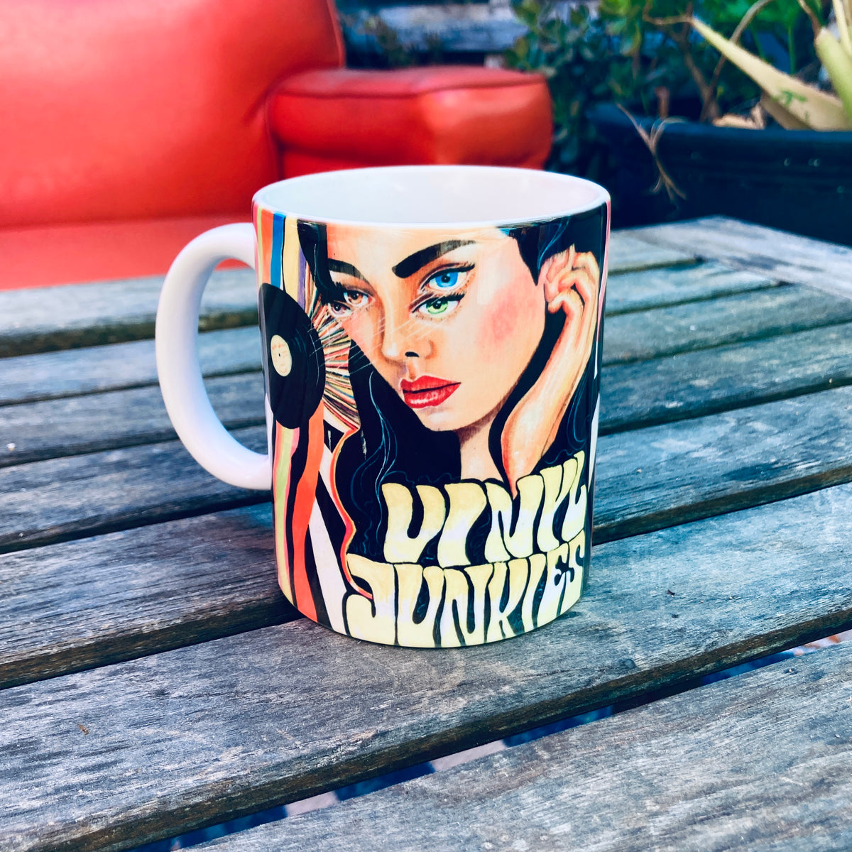 Vinyl Junkies Coffee Mug - Psychedelic Lady