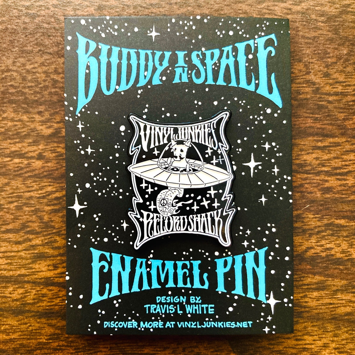 Vinyl Junkies Enamel Pin - Buddy In Space