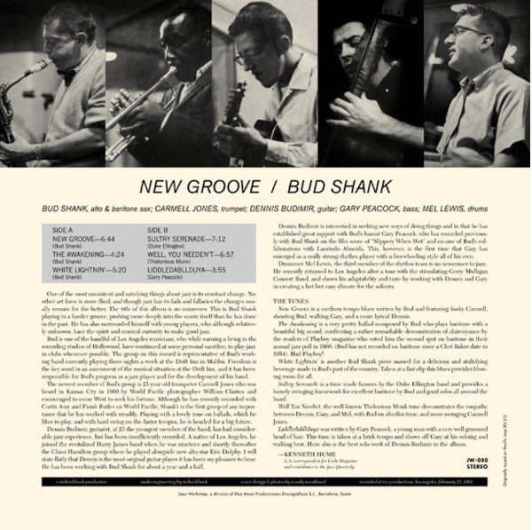 Bud Shank - New Groove LP (Limited Edition, Audiophile, Jazz Workshop)