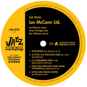Les McCann Ltd. - Less McCann Ltd. Plays The Truth LP (180g, Audiophile, Remastered, Jazz Workshop)