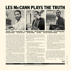 Les McCann Ltd. - Less McCann Ltd. Plays The Truth LP (180g, Audiophile, Remastered, Jazz Workshop)