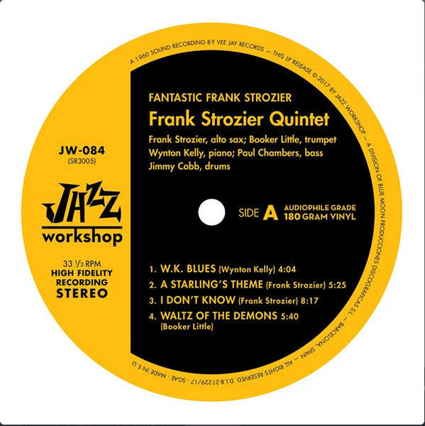 Frank Strozier - Fantastic Frank Strozier LP (180g, Limited Edition, Stereo, Remastered, Jazz Workshop)