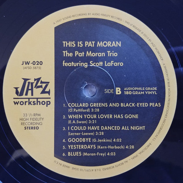 Pat Moran - This Is Pat Moran LP (180g, Remastered, Limited Edition of 500, Jazz Workshop)