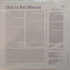 Pat Moran - This Is Pat Moran LP (180g, Remastered, Limited Edition of 500, Jazz Workshop)