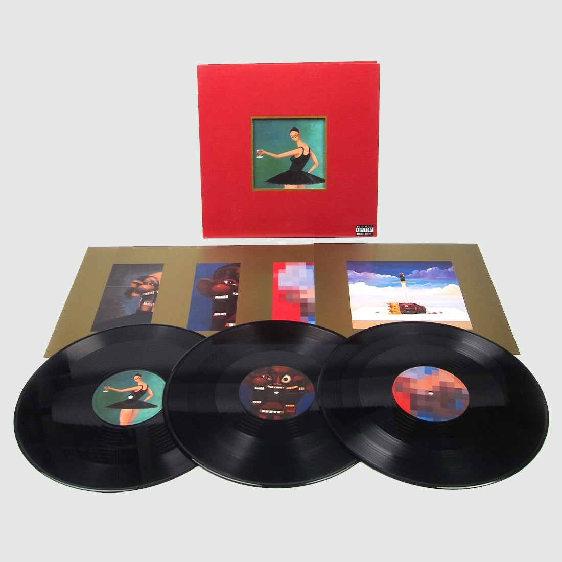 Kanye West - My Beautiful Dark Twisted Fantasy 3LP (Limited Edition, Collector's Poster, Art Prints)