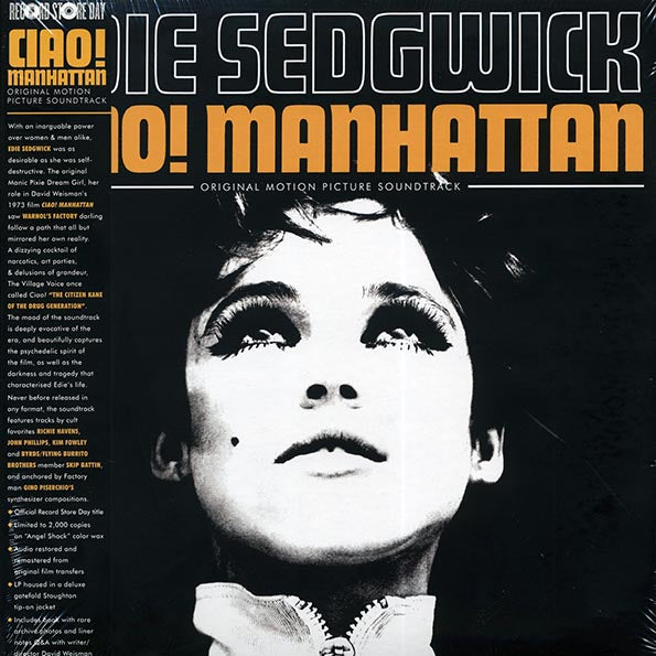 Edie Sedgwick- Ciao! Manhattan LP (RSD 2017 Edition, Limited to 2000, 'Angel Shock' Vinyl, 20-pg Booklet, OBI Strip)