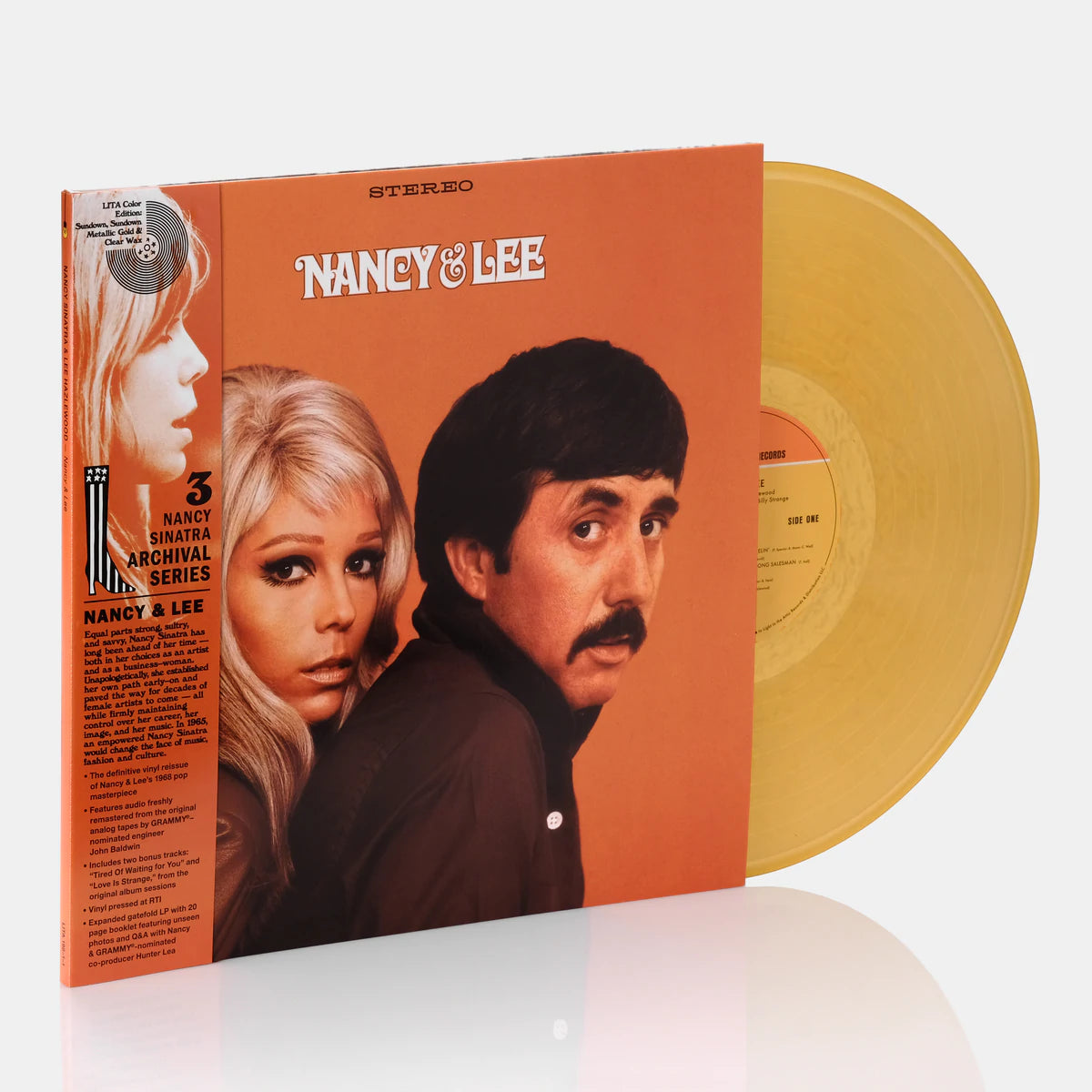 Nancy Sinatra & Lee Hazlewood – Nancy & Lee LP (Gold Vinyl, Remastered, Bonus Tracks, Booklet, Gatefold)