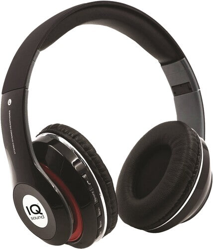 Super Sonic IQ-130BT- BLK Bluetooth Headphones High Performance - FM (Black)