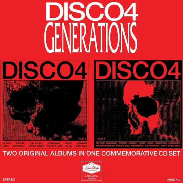 HEALTH - DISCO4: Part I & II 2LP (Generations Edition, White Vinyl, Limited to 500, Embossed Cover)