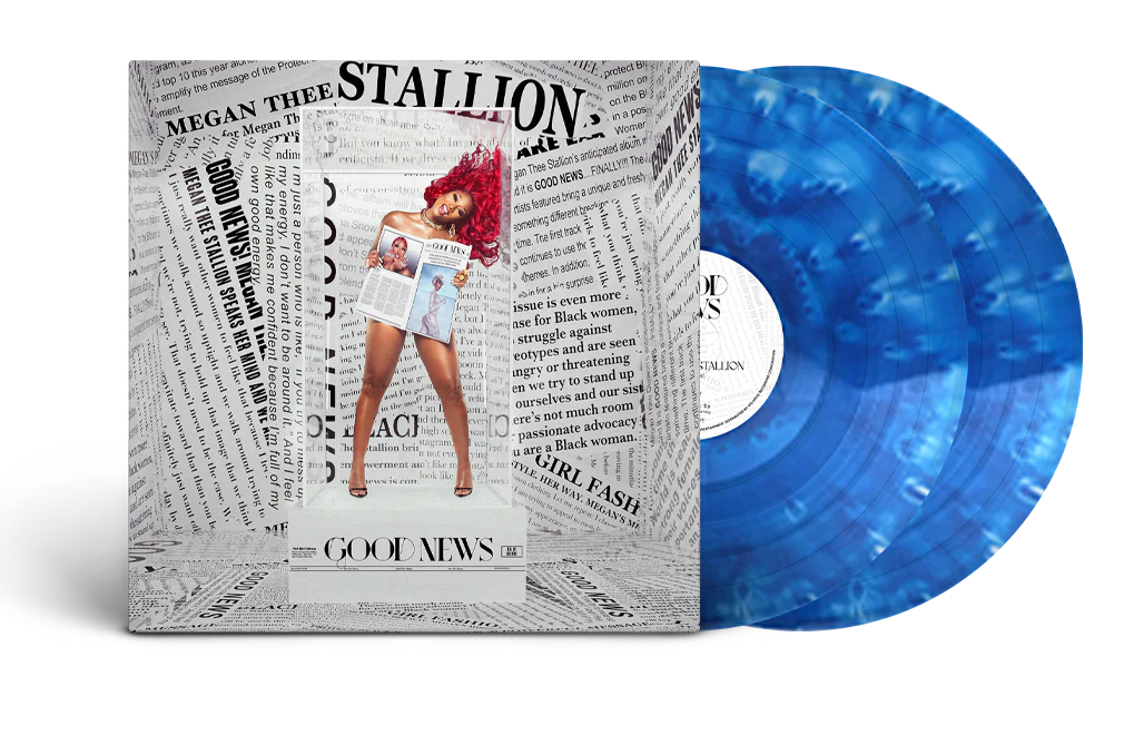 Megan Thee Stallion - Good News レコード Megan Thee Stallion - Good News 2LP (Blue Vinyl, Gatefold)