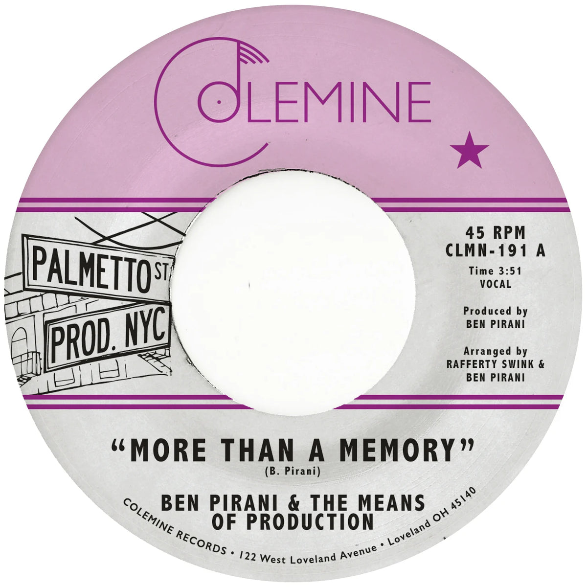 Ben Pirani - More Than A Memory 7"